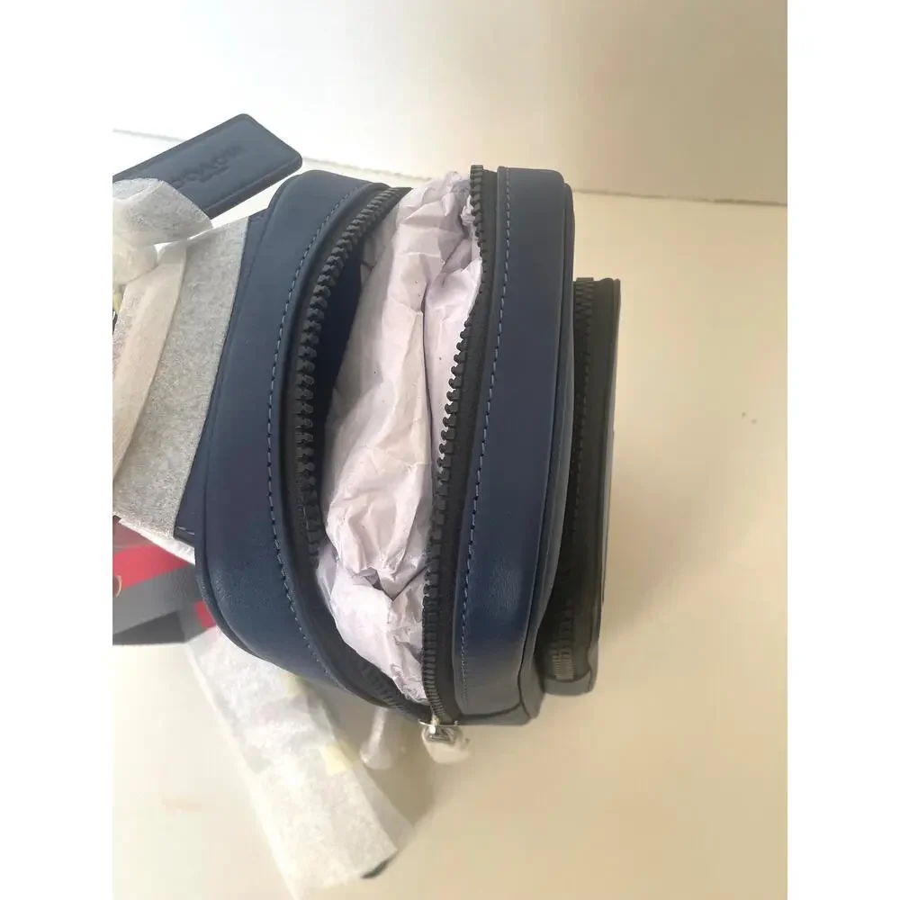 Coach Racer Sling Pack CDC85 Leather Varsity Stripe Small Crossbody - Picture 11 of 13